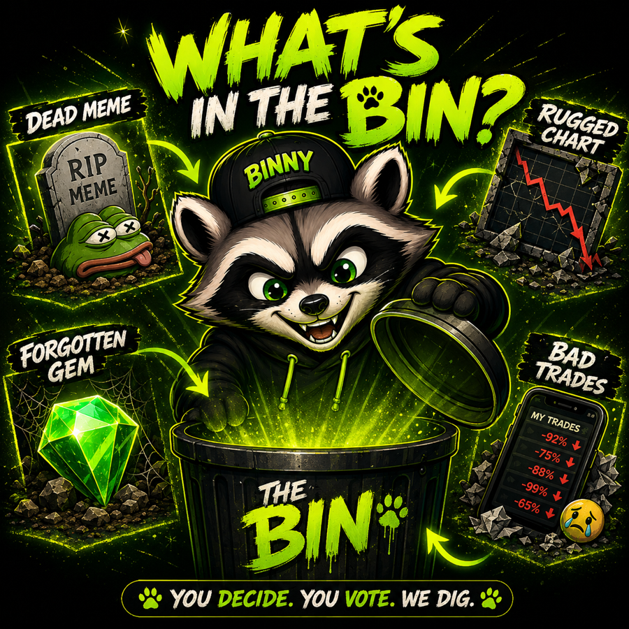 What's in the Bin? β dead memes, rugged charts, forgotten gems, bad trades